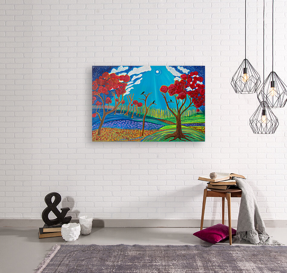 A-38 Red Trees and Crows Reproduction