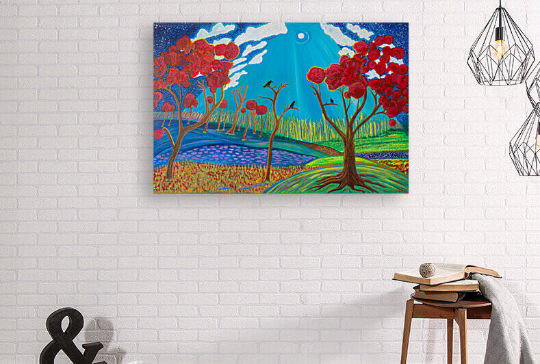 A-38 Red Trees and Crows Reproduction