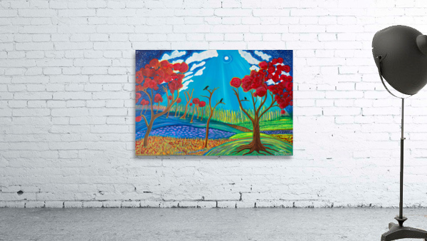 A-38 Red Trees and Crows Wall Preview