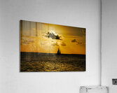 Key West Sunset Cruise Light Beams Acrylic Print