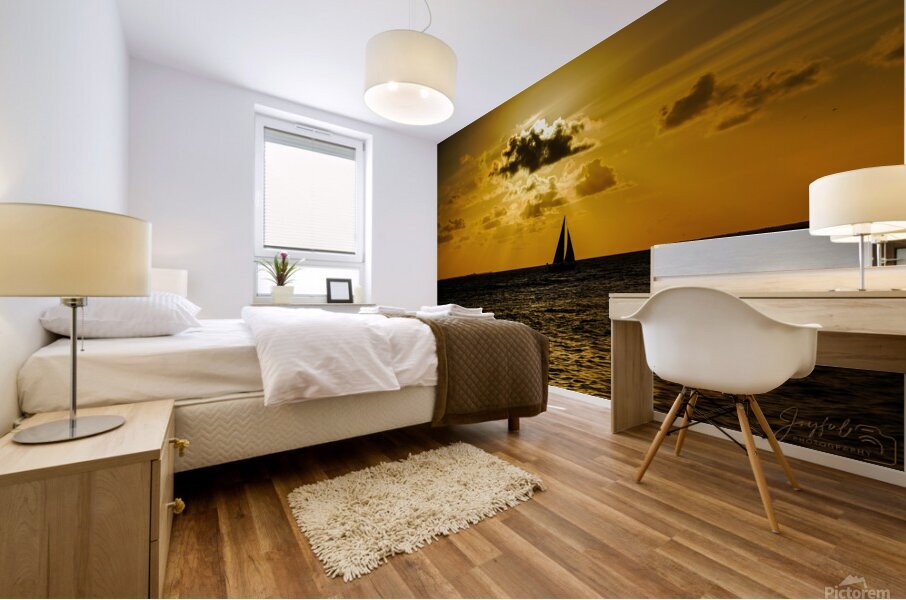 Key West Sunset Cruise Light Beams Mural print