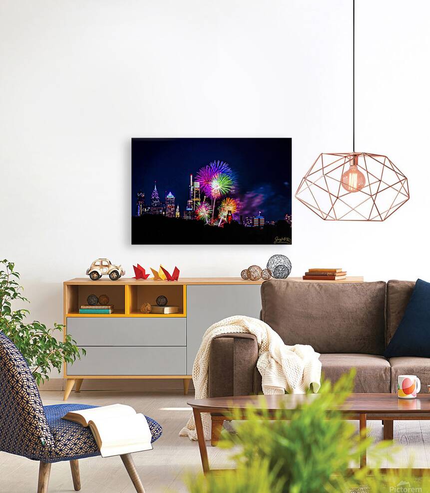 4th of July Philadelphia Multi Color 3x2 Reproduction