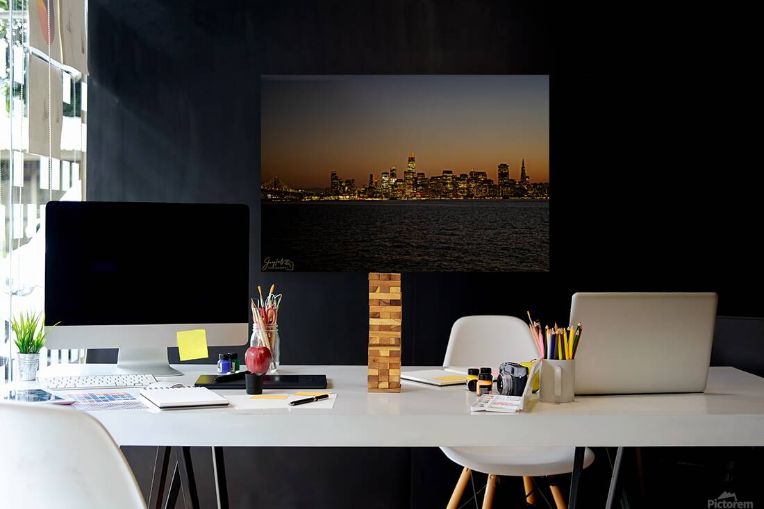 San Francisco Skyline Sunset Reproduction