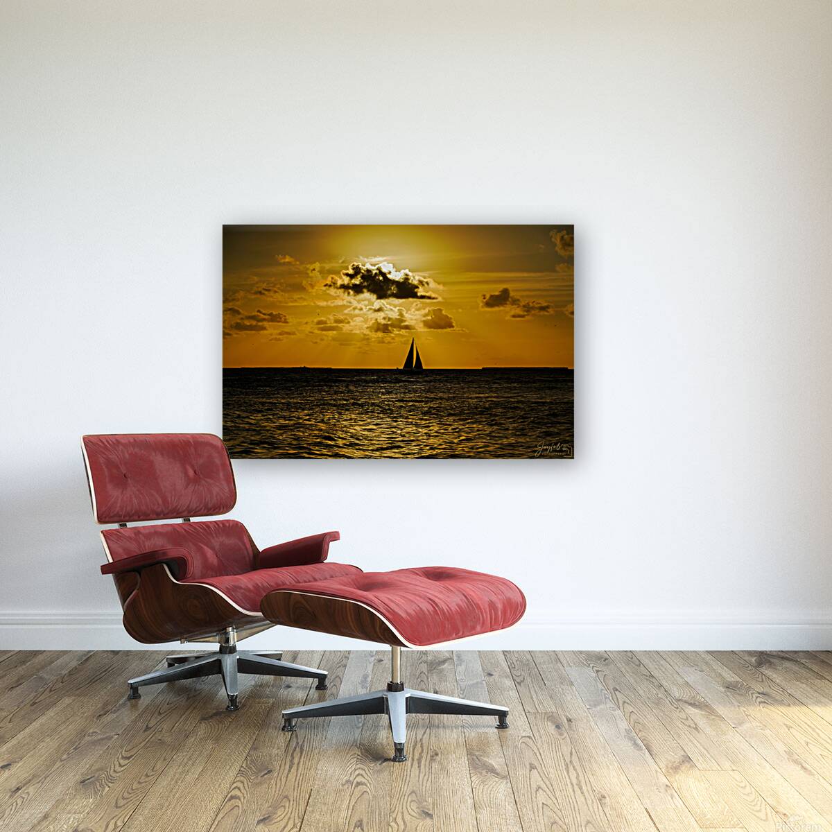 Key West Sunset Cruise Light Beams Reproduction