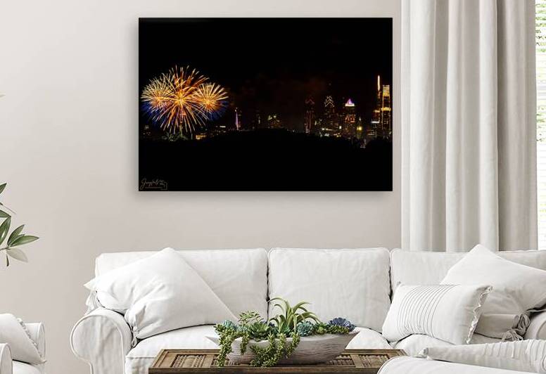 4th of July Philadelphia Blue Orange 3x2  by Joyful Photography