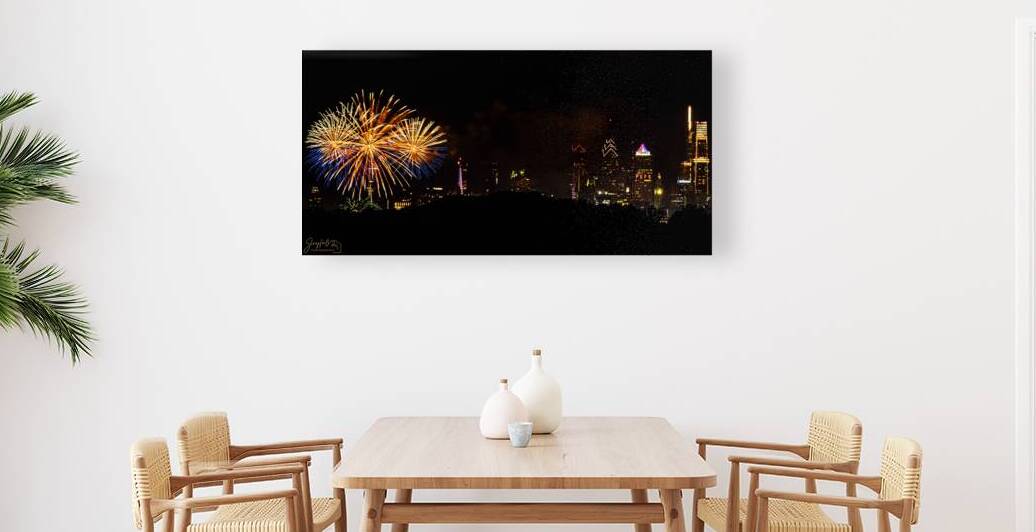 4th of July Philadelphia Blue Orange 2x1  by Joyful Photography