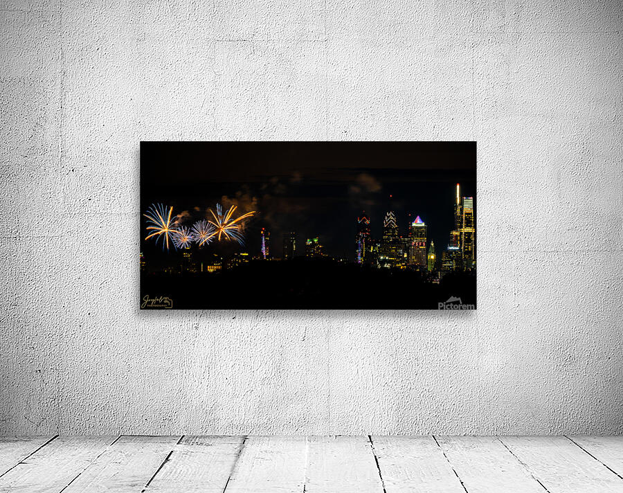 4th of July Philadelphia Blue and Gold 2x1  Wall Preview