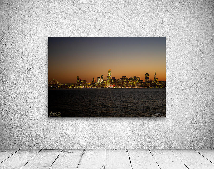 San Francisco Skyline Sunset Wall Preview