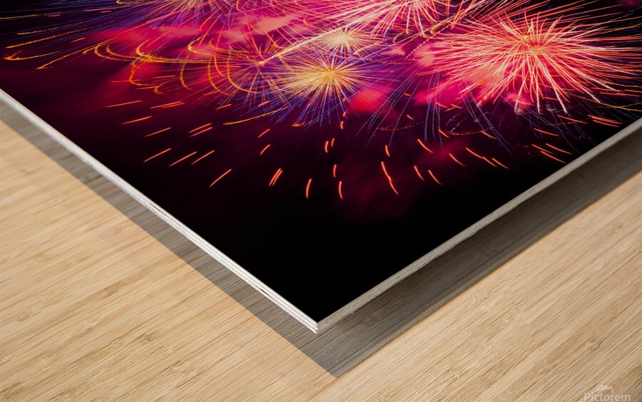 NYE 2023 Philadelphia Blue and Pink 1x1 Wood print