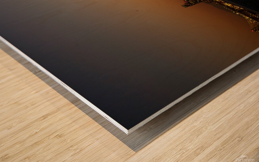 San Francisco Skyline Sunset Wood print