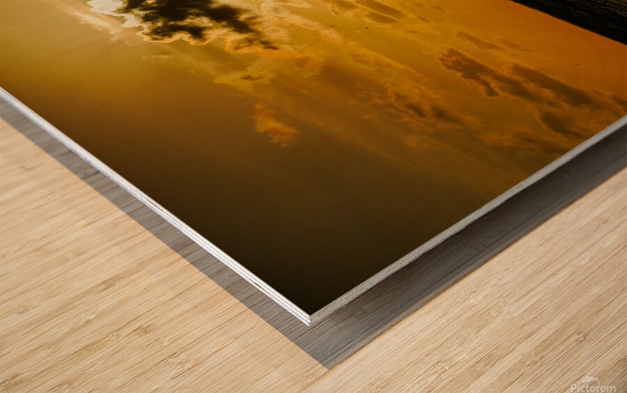 Key West Sunset Cruise Light Beams Wood print