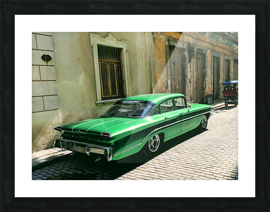 Cuba Past and Present Picture Frame print