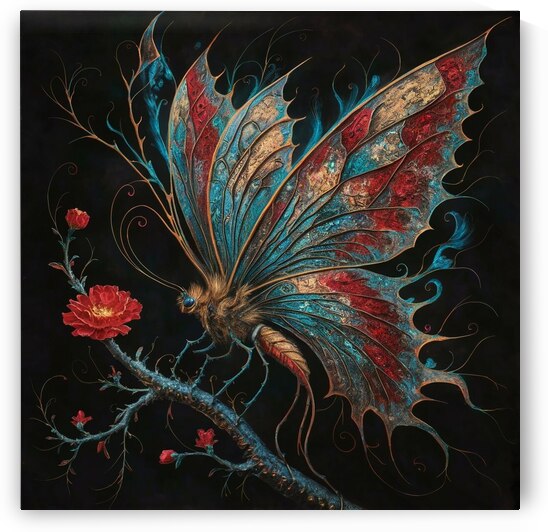 a stunning dark fantasy painting featuring a vibr by my click