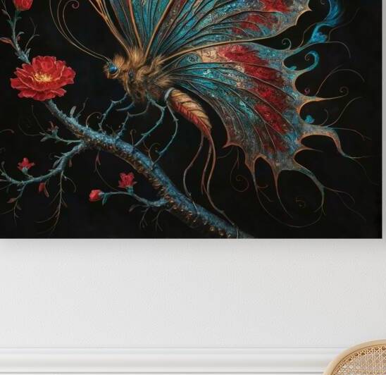 a stunning dark fantasy painting featuring a vibr by my click