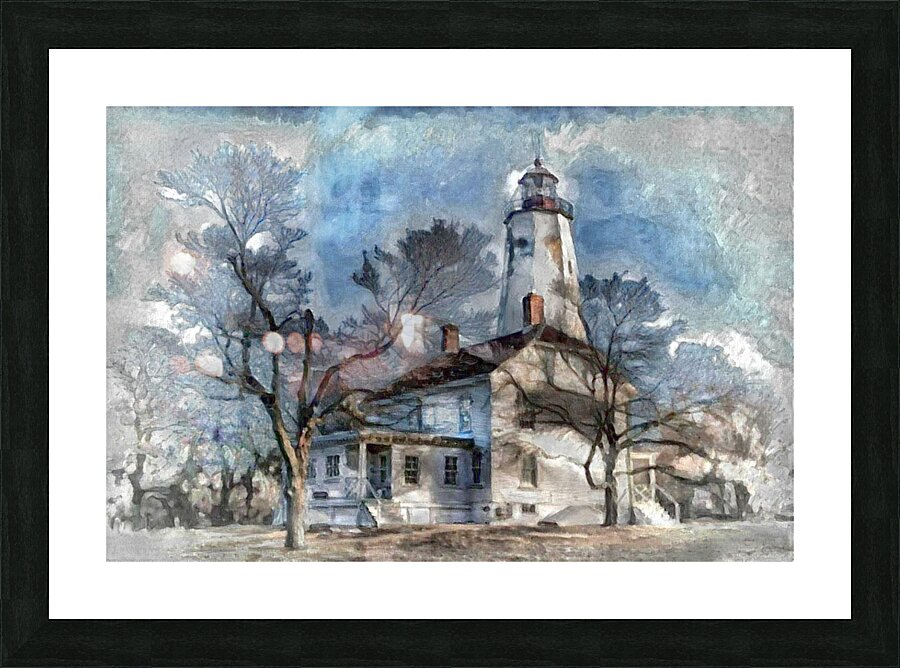 Sandy Hook Lighthouse Picture Frame print