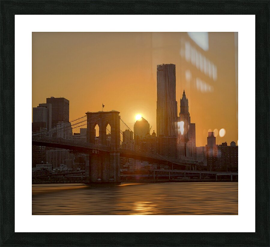 NY Sunset Picture Frame print