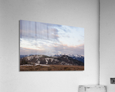 Cloudy Sunrise Near Mountain Range Acrylic Print