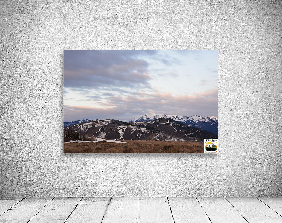 Cloudy Sunrise Near Mountain Range Wall Preview