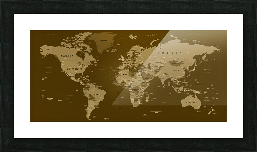 World Map Picture Frame print