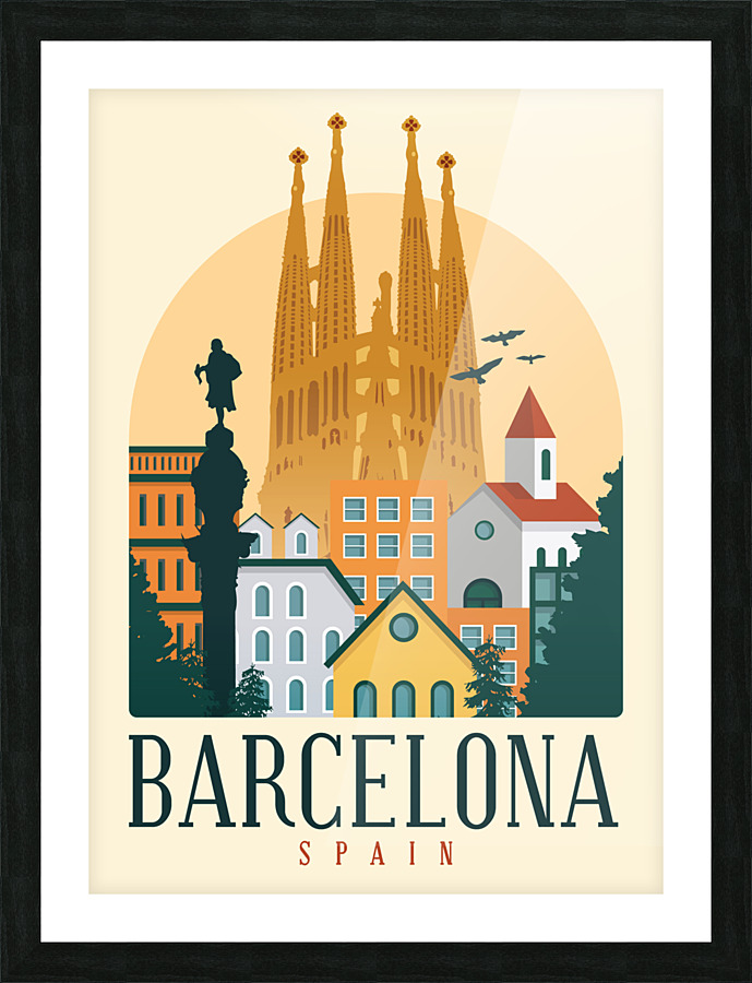 Barcelona Picture Frame print