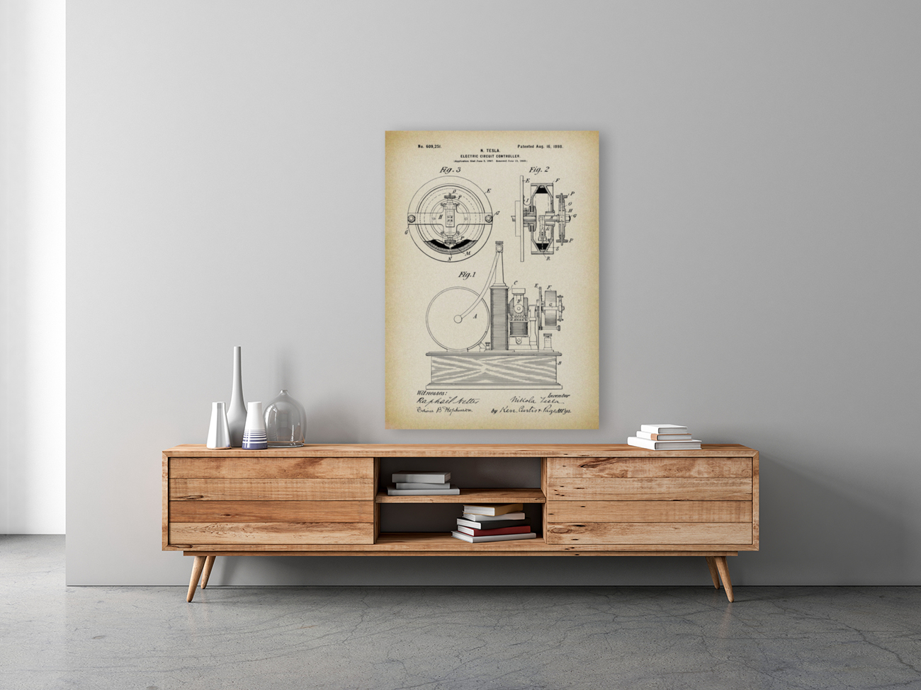 Nikola Tesla Patent Reproduction