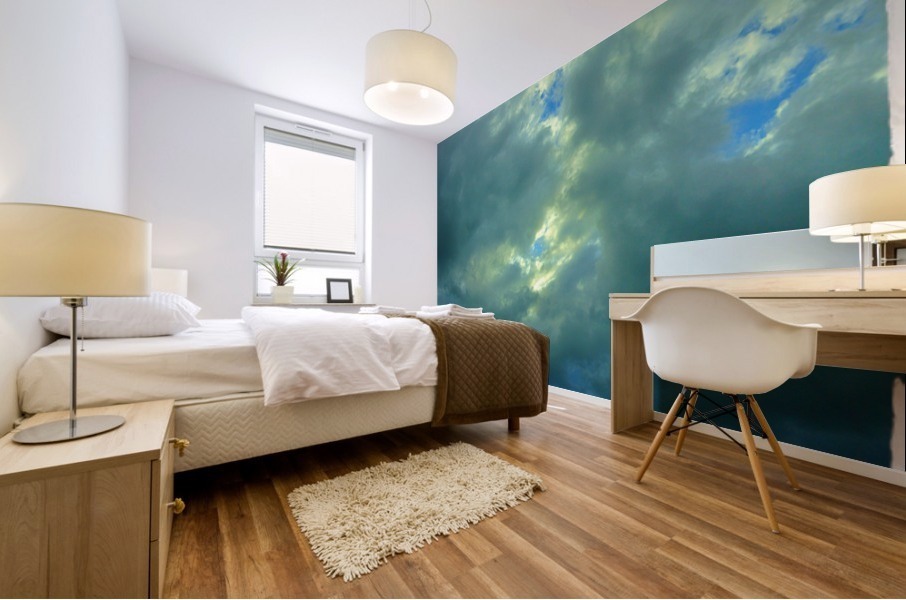 Green Reaction  Mural print