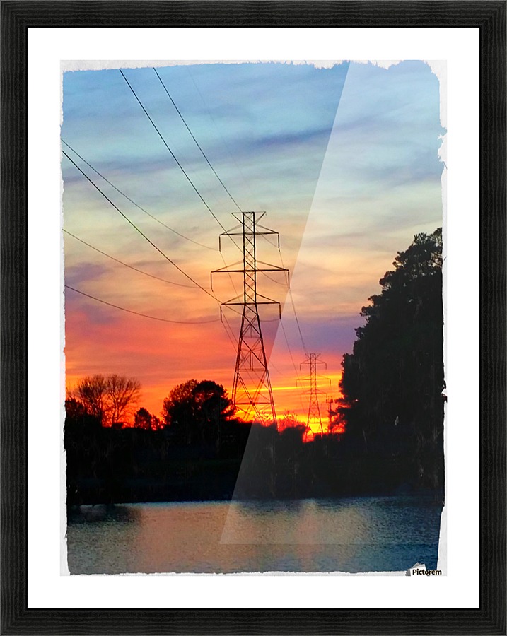 Colorfully Wired Picture Frame print