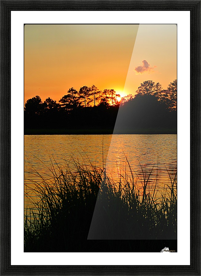Golden Sky Reflection Picture Frame print