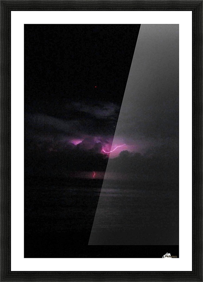  Pink Lightning Shining Picture Frame print