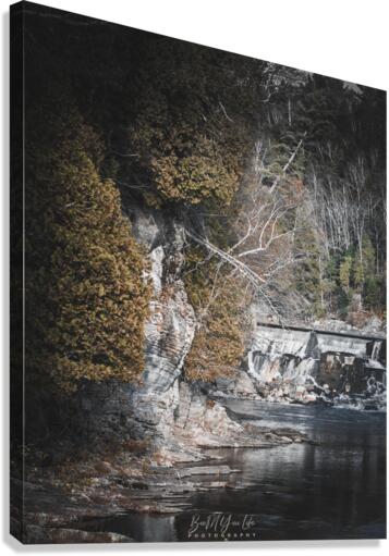 waterfall and rocks Canvas Print