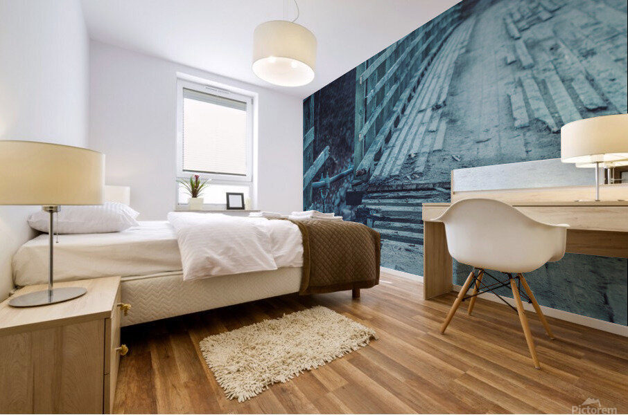 The broken bridge Mural print