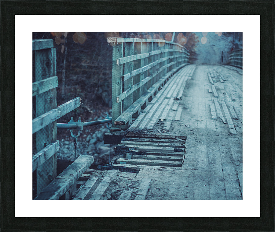 The broken bridge Picture Frame print