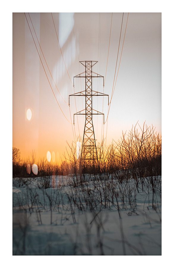 Structure dacier - Pylone electrique  Picture Frame print