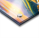 A stunning landscape with a vibrant sunset over rolling hills and valleys Acrylic print