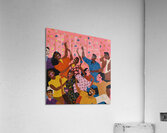 A vibrant joyful image of a group of people dancing and celebrating together Acrylic Print