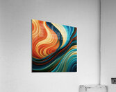 A stunning abstract image with swirling organic shapes and vibrant colors Acrylic Print
