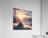 Sunrise Over a Snowy Landscape amazing serene landscape Acrylic Print