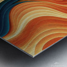 A stunning abstract image with swirling organic shapes and vibrant colors Metal print