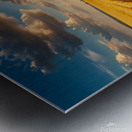 Golden Wheat Fields Under a Clear Sky amazing serene landscape Metal print