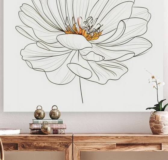 Delicate Flower Bloom - Minimalist Art by gemyful