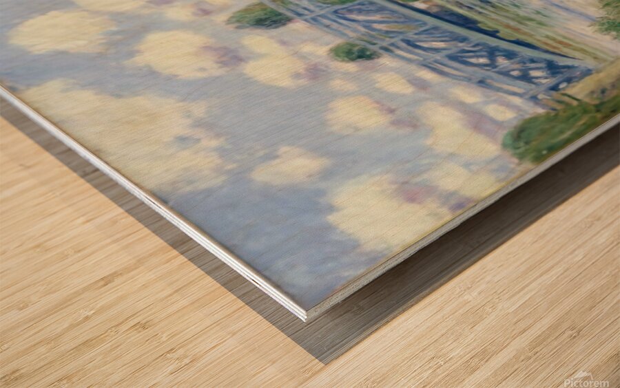 Glimmering Waterscape Wood print