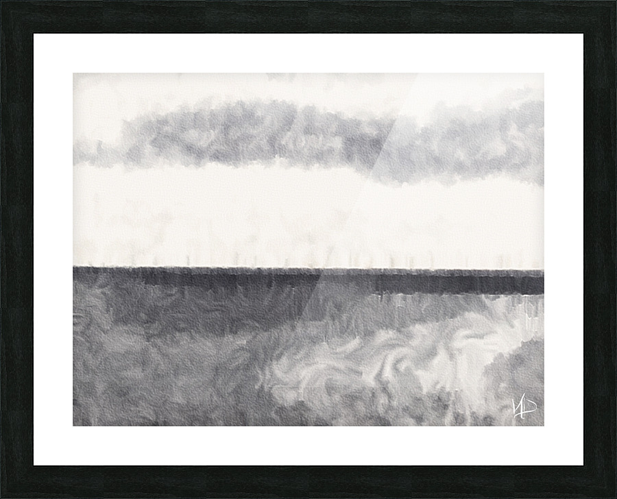 b-w abstract horizon Picture Frame print