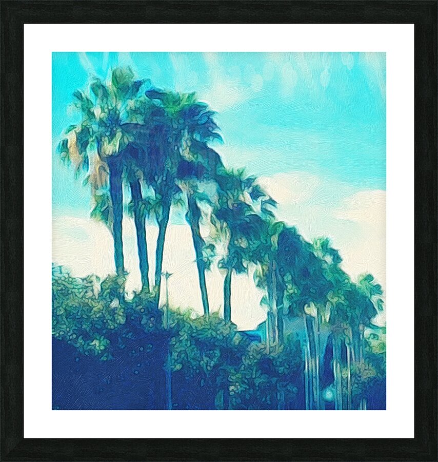 watercolor palm trees Picture Frame print
