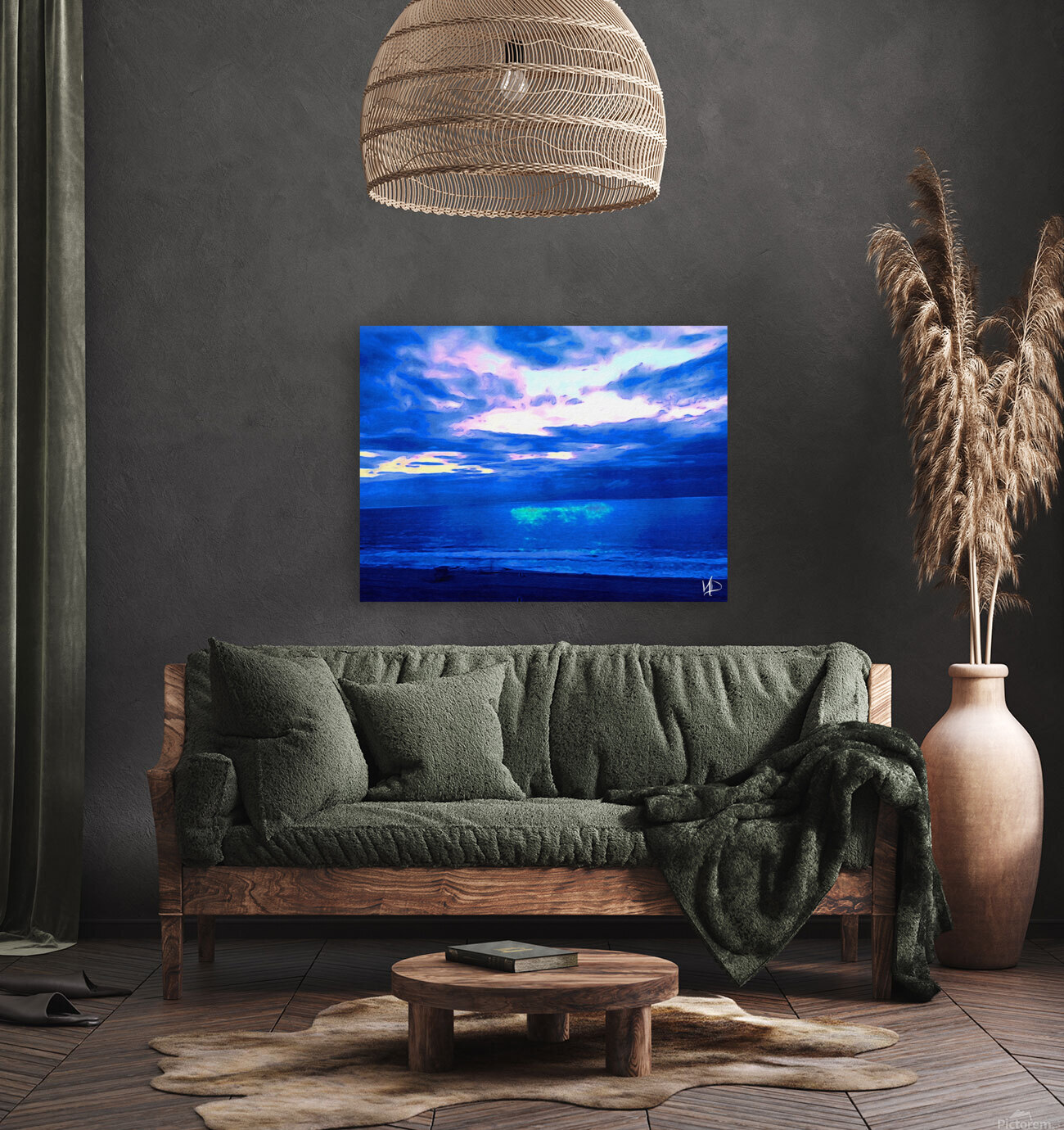 ocean rainbow clouds Reproduction