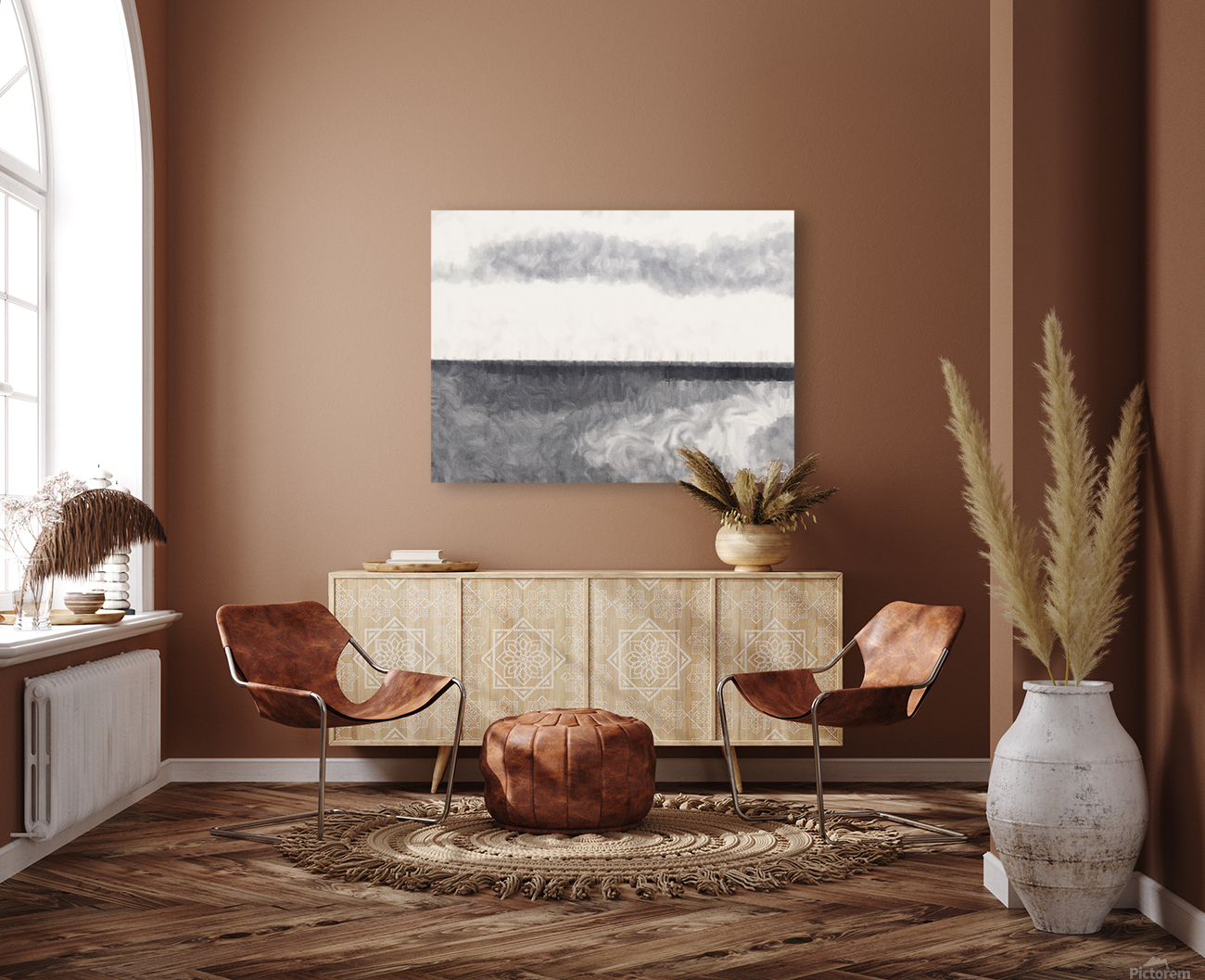 b-w abstract horizon Reproduction