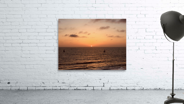 2 sailing at sunset Wall Preview