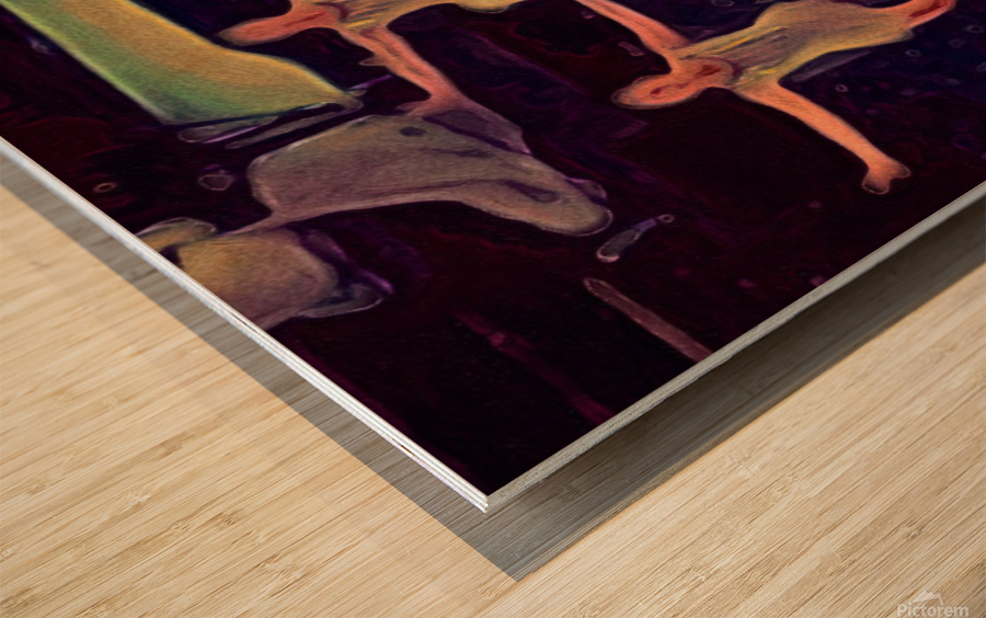 Brown Ballet amber Impression sur bois