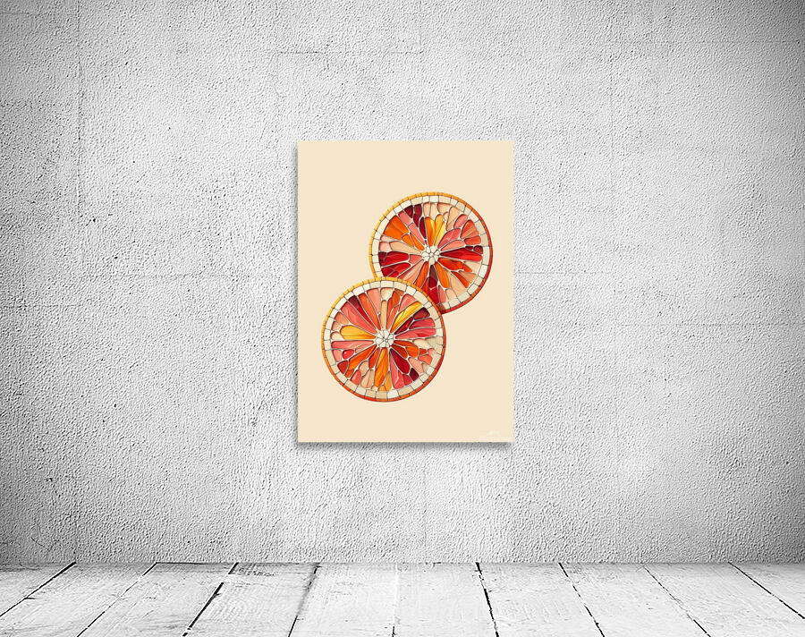 Mosaic Orange Halves Wall Preview