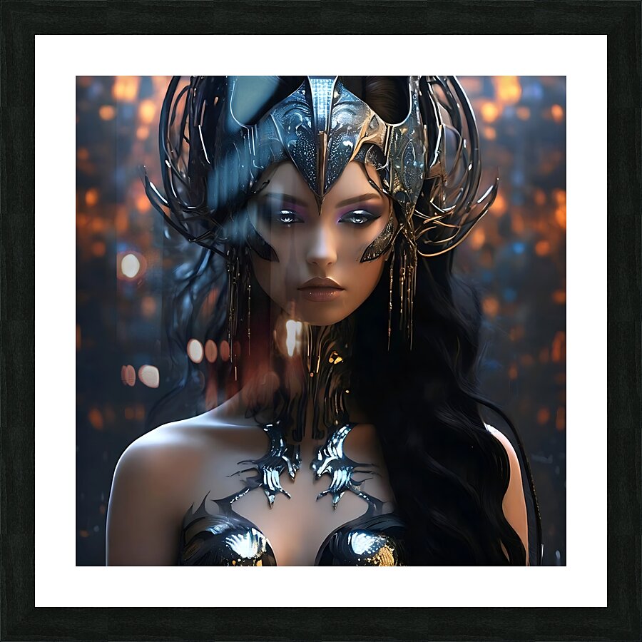 Flames of Grace: Lady of Fire Picture Frame print