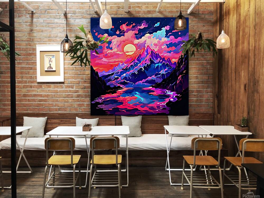 Sunlit Inferno: Majesty Above the Molten Realm Reproduction